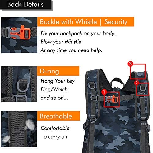 MAXTOP 30L Backpack Ultra Lightweight Packable Foldable Rucksack Water Resistent For Men Women Outdoor Camping Hiking Travel Daypack Handy Durable Gifts For Men Women — view 5