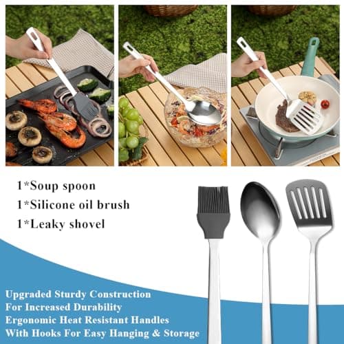 Kyraton Camping Cooking Set 15 Pack, Camping Cookware, Camping Essentials, Portable Camping Kitchen Utensil Set, Ldeal For Backpacking, Barbecuing, Camping And Hiking Trips. — view 3