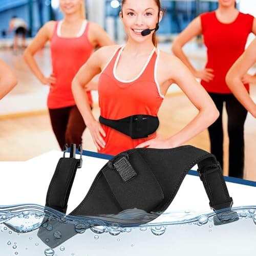 Huayeex Tune Belt, Wireless Microphone Belt for Theatre, Portable Neoprene Waist Bag Adjustable Sweat Absorbent Carrier Pouch for Speaker Phone — view 3