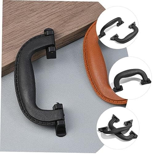 BESTonZON 6pcs Black Foldable Plastic Luggage Grip Handles with Easy Installation for Suitcase and Bags Replacement, for Travel and DIY Suitcase Handle Repairs — view 3