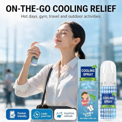 Cooling Mist Spray Face & Body 50ml - Hydrating Refreshing for Hot Weather — view 4