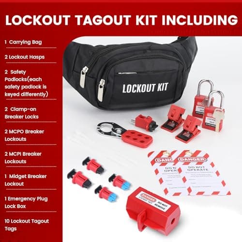 HOLULO Lockout Tagout Kit for Electricians, Circuit Breaker Lock Set — view 2
