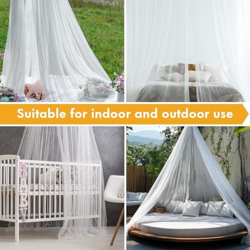 Twinkle Star Travel Mosquito Net for Bed with Hanging Rope, Foldable Fine Mesh Bug Net for Single & Double Bed, Camping Outdoor with Carry Bag — view 5
