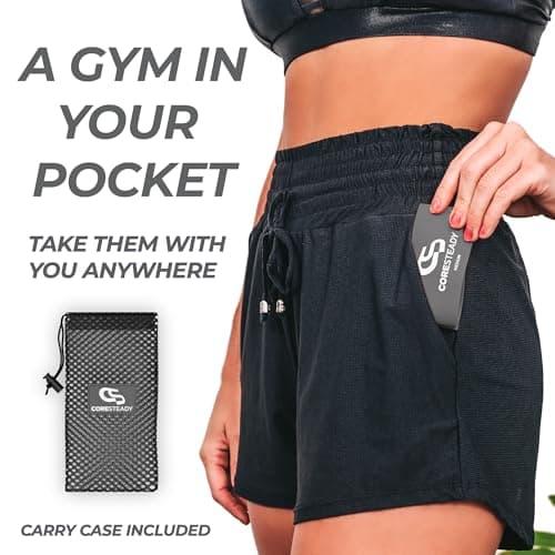Coredisty Resistance Set of 5 - Mini Fitness & Loop Exercise Bands for Men & Women - Yoga, Body & Gym Sport Strength, Muscle & Tone - With E-Guide & Travel Bag — view 4