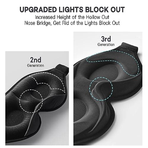 onaEz 100% Blackout Sleep Mask,Breathable Ice Silk Eye Mask for Women & Men — view 3