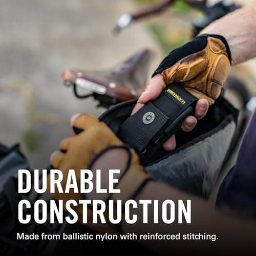 Leatherman Nylon Sheath with Pockets - Holster for Charge, Crunch, Rebar, Rev, Skeletool, Wave & Wingman, Black, Medium — view 3