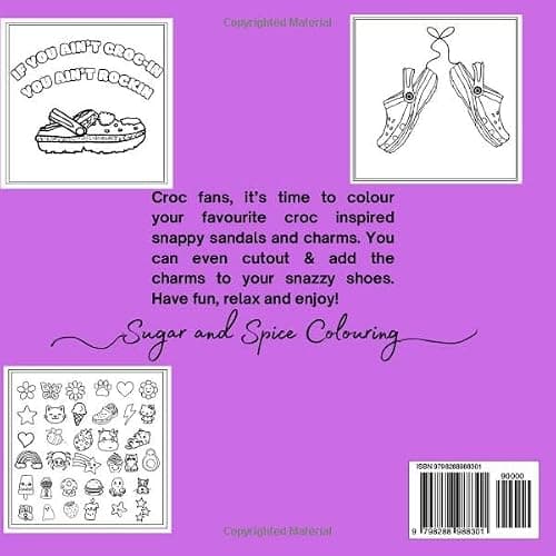 Snappy Croc: Preppy Colouring Book for Adults, Teens and Tweens, for Relaxation Featuring our Favourite Sandals.: Bold, Simple and Easy Coloring Fun. Great girly gift. — view 2