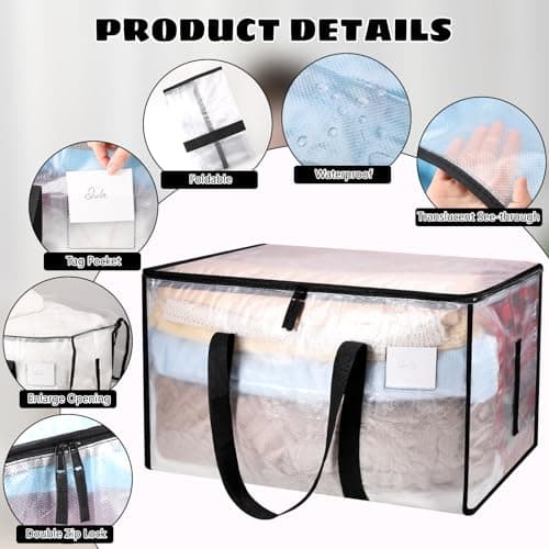 Dntorx 8 Pack 90L Moving Bags Heavy Duty Storage Bag Dorm Moving Essential — view 3