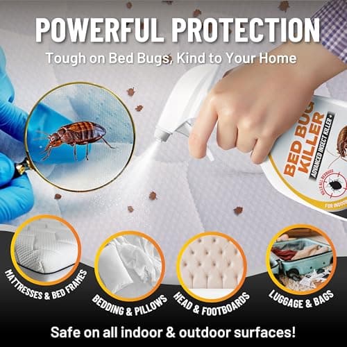 Bed Bug Killer Spray 1000ml - Strong Bed Bugs Spray Odourless & Fast Acting Repellent, Stain-Free, Plant-Based Formula For Furniture, Mattress & Upholstery — view 4