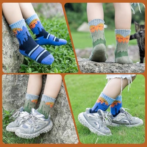 BONANGEL Kids Thermal Merino Wool Socks Thick Walking Cosy Socks Boys Girls — view 2