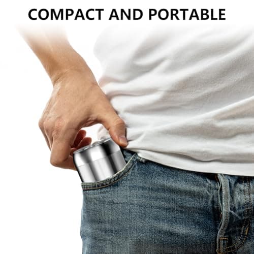 LOPHE New Mini Electric Shaver, Men's Portable Magnetic Electric Shaver Pocket Dual Head USB Rechargeable Waterproof Compact, Wet and Dry, Suitable for Travel and Home(Silver) — view 6
