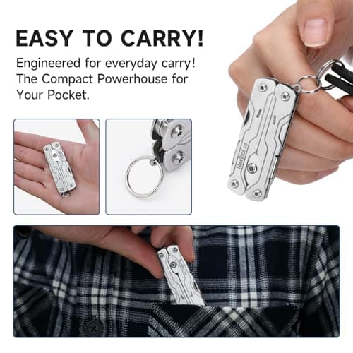 NexTool Micro Sailor S0, 8-in-1 Mini Keychain Multitool (Sliver) — view 6
