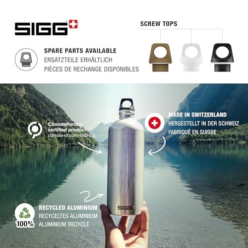 Sigg - Aluminium Water Bottle - Traveller Alu - Swiss Made - Suitable For Carbonated Drinks - Leakproof - Lightweight - BPA Free - Silver - 0.6 L — view 4