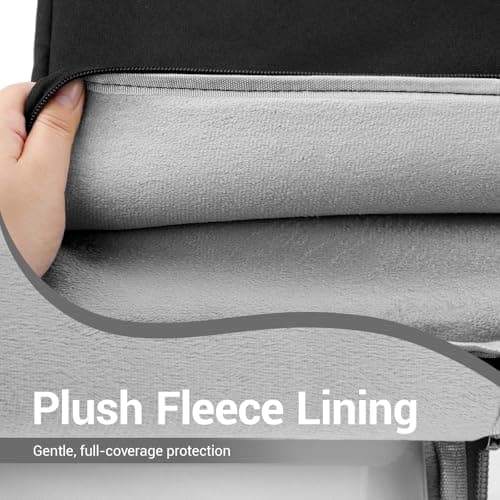 XRXYMQ 14 Inch Waterproof Laptop Sleeve for MacBook Air Case with Small Pocket Protective Laptop Case Compatible with MacBook/Acer/Asus and Samsung Black — view 4