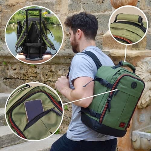 Cabin Max Ryanair Cabin Bag Underseat Hand Luggage Travel Backpack 40x20x25 — view 6
