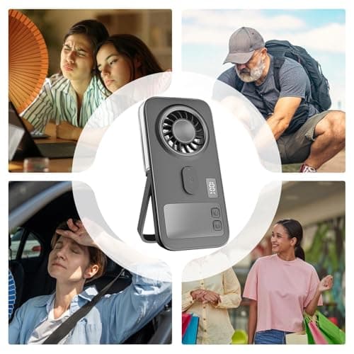 Portable Fan with Mist - Battery Operated Handheld Slim - Handheld Fan Rechargeable Small Mister - for Home Office Indoor Outdoor Summer Camping Hiking Fishing Travel Trip Women Men — view 4