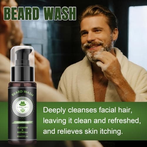 XIKEZAN Beard Grooming Kit for Men Gifts/Cedarwood-Soften,Soothe Beard — view 3