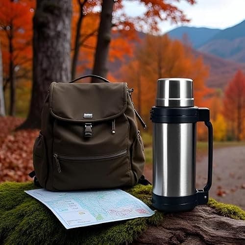 Flask for Hot Drink, 2 L Stainless Steel Vacuum Insulated Bottle with Cup — view 4