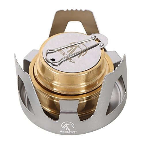 REDCAMP Brass Alcohol Stove，Brass Spirit Burner,Ultralight Portable，Silver