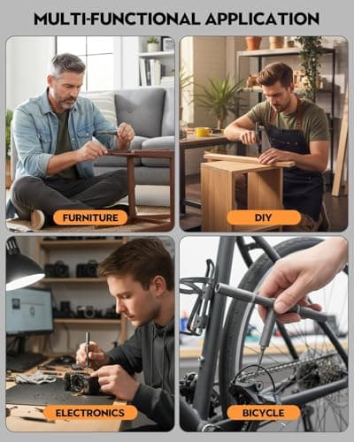 Saker 42-in-1 Magnetic Screwdriver Set with Ratchet T Handle Multi-Bit Tool Kit for Father Gifts Home, Computer, Bicycle, Furniture, and DIY Projects Dark Orange — view 2