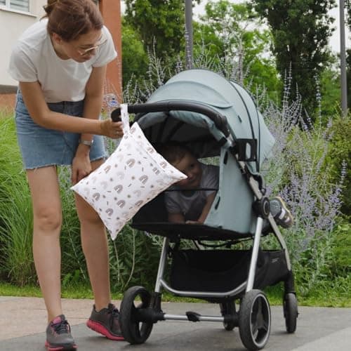 GIEEU 3 Pcs Wet Bag, Reusable Nappy Bags,Waterproof Wet Dry Bag,Diaper Cloth Bags with Zipper for Baby Travel Beach Camping Gym Swimming — view 6