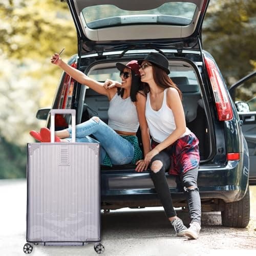 Suitcase Protective Cover, Travel Luggage Protective Cover with 1 Luggage Tag, Reusable Clear PVC Suitcase Covers Protectors, Waterproof Scratch Dust Resistant, for Business, Trip, Daily (28 inch) — view 6
