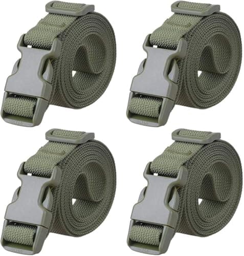 heedpeiur 4 Pack Luggage Straps Adjustable Luggage Nylon Webbing Straps with Quick Release Buckle, Packing Belt for Outdoor Travel, 2.5 * 150cm (Green) — view 6