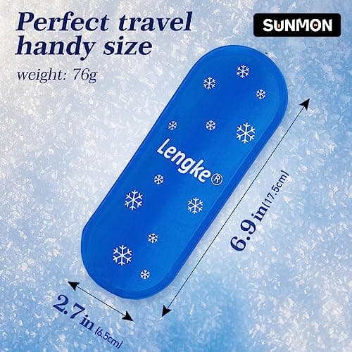 SUNMON Insulin Ice Pack - Reusable Ice Packs, TSA Approved Ice Packs for Insulin Cooler Travel Case (Nylon, Blue) — view 2