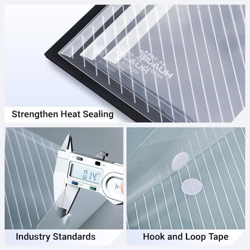 WORPSON 10 Pack, Plastic Envelopes – Transparent Heavyweight Waterproof Reusable File Folders for A4 Letter Sized Documents, Receipts, Photos & Office/School Use (10) — view 5