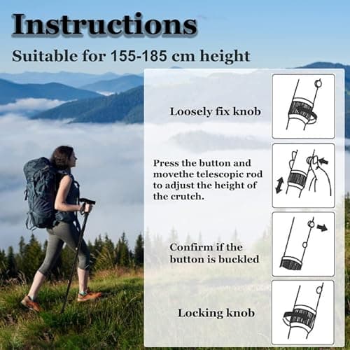 Foldable Walking Sticks - Foldable Walking Stick With Adjustable Height - Collapsible And Lightweight - Soft Ergonomic Handle For Comfortable Grip For Men,Women,Mobility Aid (Khaki) — view 6