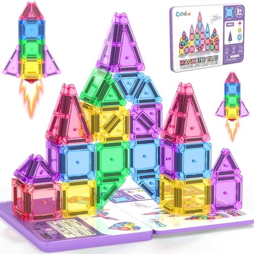 Magnetic Tiles Set Portable STEM Travel Essentials Toy for Toddlers 3+ — view 2