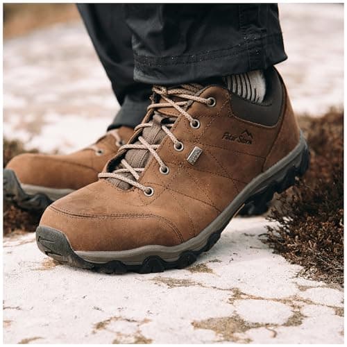 Peter Storm Men’s Lindale Walking Shoes with High Traction Rubber Sole for All Seasons, Durable Leather Uppe (Brown, UK Footwear Size System, Adult, Men, Numeric, Medium, 10) — view 2