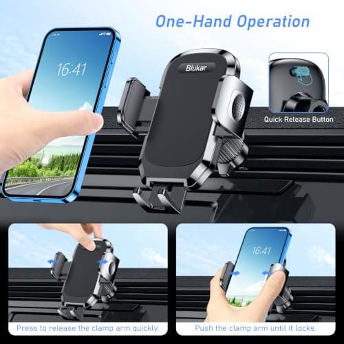 Blukar Car Phone Holder, Air Vent Car Phone Mount Cradle 360° Rotation — view 2