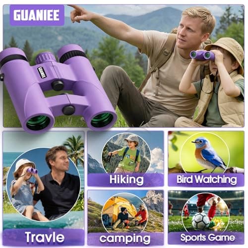 10x25 Binoculars for Adults Mini Pocket Compact Binoculars Waterproof Small Binocular for Bird Watching Travel Stargazing Outdoor Sports Blue — view 6