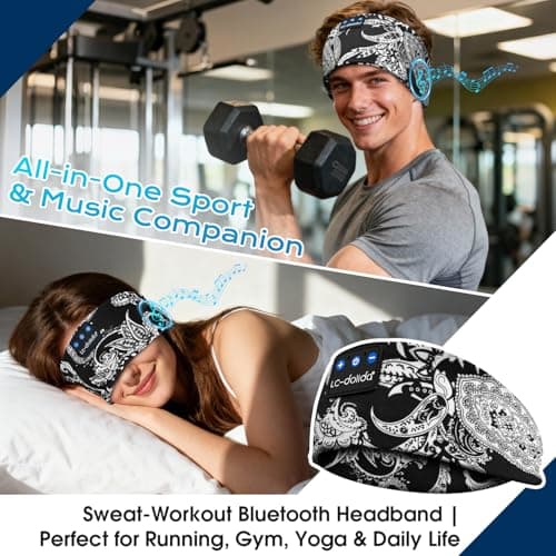 LC-dolida Sleep Headphones Headband with HiFi Speakers for Travel & Yoga — view 2
