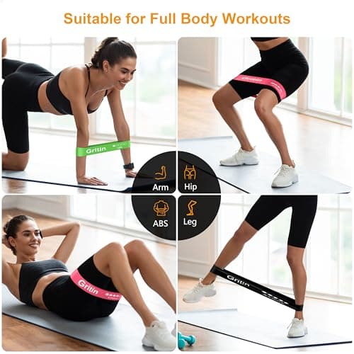 Gritin Resistance Bands, Set of 5 Skin-Friendly Resistance Exercise Band — view 6
