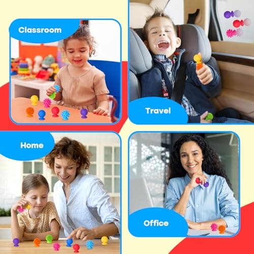 Sensory Fidget Toys for Kids: 8pcs Textured Suction Toys for Sensory Play — view 6