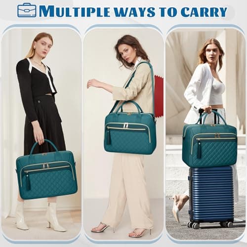 RAINSMORE 17 Inch Laptop Bags for Women Large Laptop Case Messenger Bag — view 6