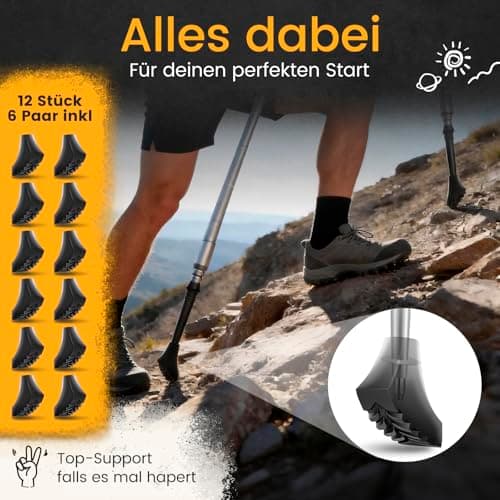 Nordic Walking Skates 12 Pieces, Universal Walking Stick Tip — view 6