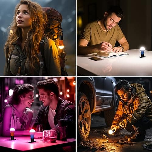 Lepro Rechargeable Camping Lights, Tent Lights with 7 White & RGB Modes — view 5