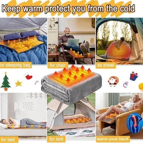 Sleeping Bag Heater USB Soft Foldable Warm Blanket — view 5
