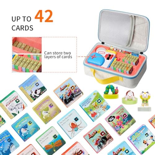 sarlar Detachable Bag Compatible with Little Tikes Story Dream Machine Books Starter Set，Kids Toys Storage Case for Little Tikes for Storybook, Audio Play, Character,with Handle and Shoulder Strap — view 3
