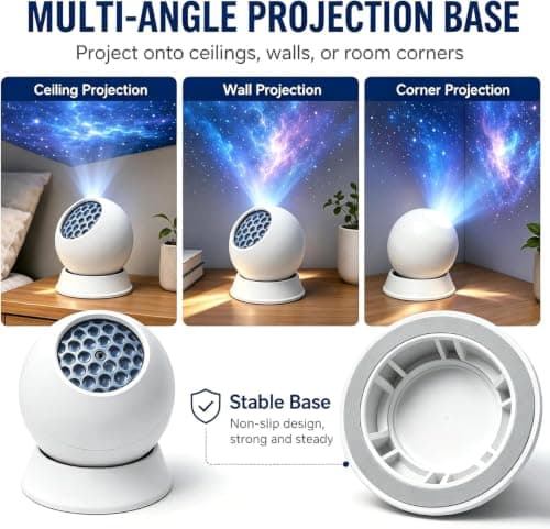360° Dynamic Rotating LED Ocean Wave Night Projector Light, Christmas — view 3