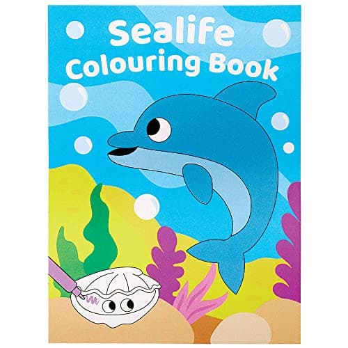 Baker Ross FC993 Sealife Mini Colouring Books for Kids - Pack of 12, Entertaining Travel Activities and Party Favours, Sealife — view 6