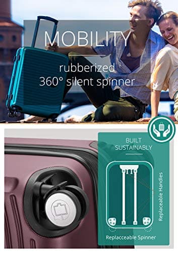 Hauptstadtkoffer - MITTE - Large Check-in Trolley, Hard Shell Suitcase with Extension, TSA, 4 Double Spinner, 76 cm, 138 L, Burgundy — view 3