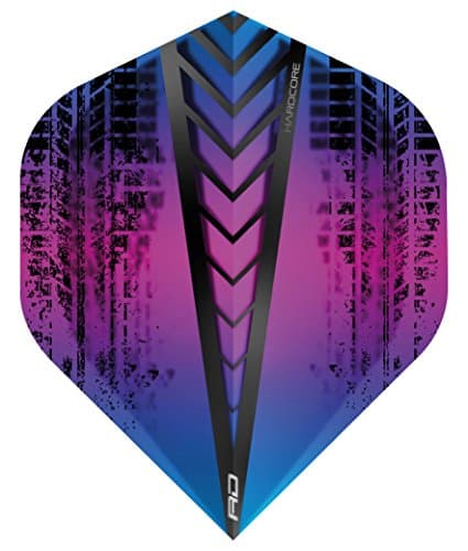 RED DRAGON Hardcore Radical Rainbow Extra Thick Standard Dart Flights - 4 sets Per Pack (12 Dart Flights in total) — view 4