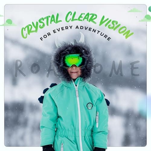 Roarsome Kids Ski Goggles | Anti-Fog UV Protection with OTG Fit & Strap — view 5