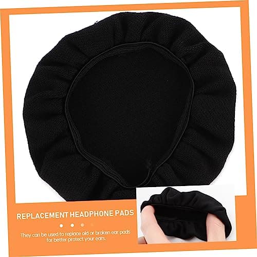4 Pack Black Cotton Headphone Earpad Covers, Dust Protection — view 2