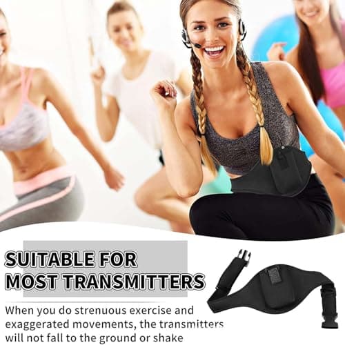 Huayeex Tune Belt, Wireless Microphone Belt for Theatre, Portable Neoprene Waist Bag Adjustable Sweat Absorbent Carrier Pouch for Speaker Phone — view 2