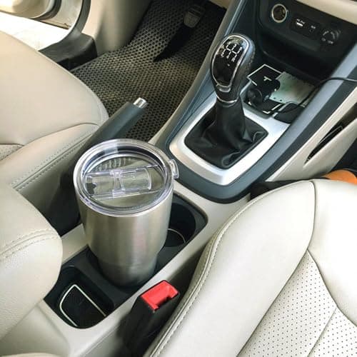 Lunaobrik Spill-Proof Replacement Lid for Travel Mugs and Tumblers - Insulated Stainless Steel Lid — view 2
